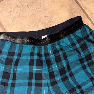 Victoria's Secret Teal and Black Checkered Pants